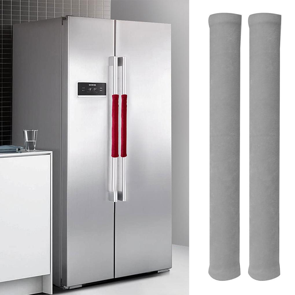 Pack of 2 Refrigerator Door Handle Cover Decoration Microwave Cabinet Fridge Fingerprint Protector Gloves for Household