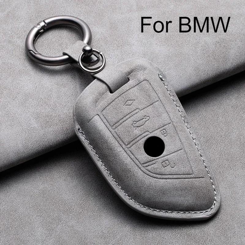 Bilnyckelfodral Skyddsskal för BMW F20 F10 F20 F30 F80 X1 X3 X5 X6 X7 G20 G30 G01 G02 G05 G11 1 3 5 7 Serie Läder Bilnyckelring