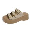 Thick-soled Heightening Slippers Women's Summer Wear 2025 New Muffin Soft Bottom Comfortable Casual Sandals Beach One-word Drag