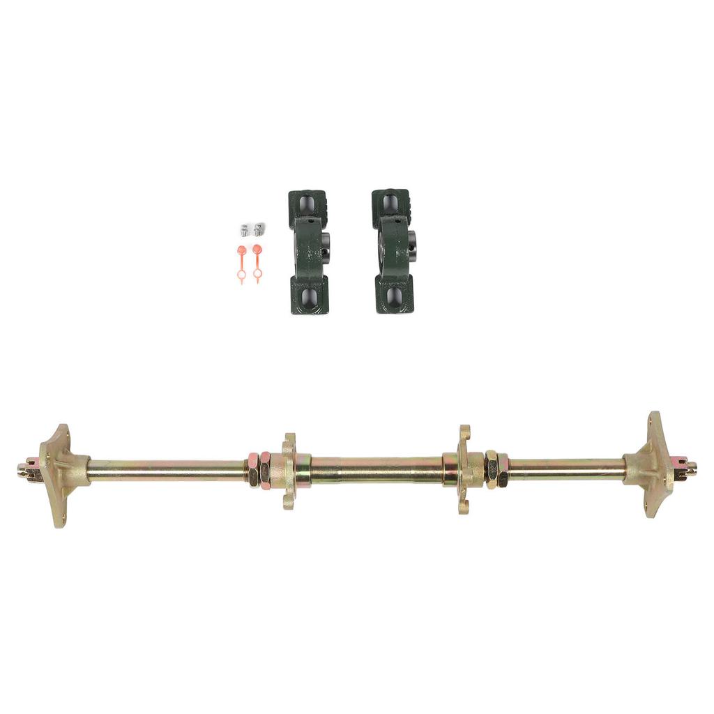 24inch Rear Axle Shaft Kit Metal Anti Impact Hubs Fixing Mounts Flanges Set for 50‑150CC ATVs Quads Drift Trikes