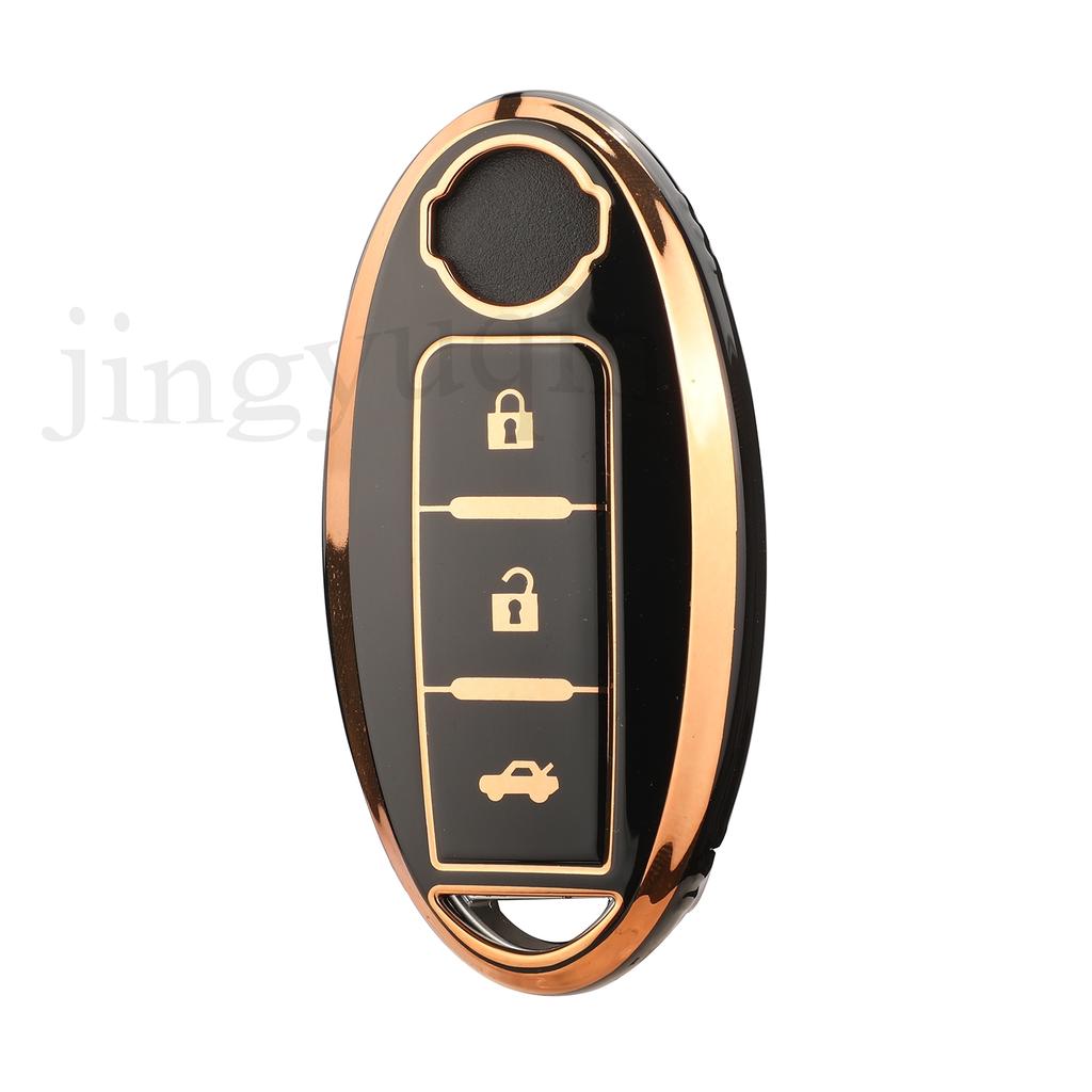 Jingyuqin Soft TPU Car Key Case Fob For Nissan Qashqai Juke J10 J11 X-Trail T32 T31 Kicks Tiida Pathfinder Note For Infiniti