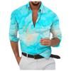 Designer Spring Summer Men's Casual  3D  Halloween Printing Hawaii Shirt Blouse Long Sleeve Shirts