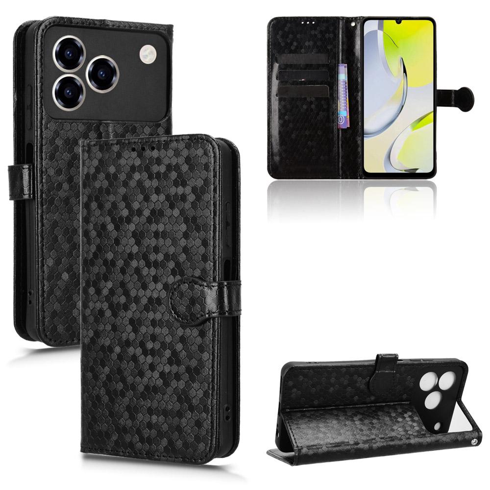 For Infinix Hot 60 Pro+ 4G Case RFID Blocking Imprinted Dog Pattern PU Leather Phone Cover with