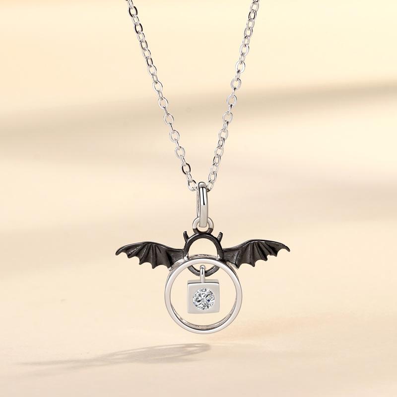Original Engel und Dämon Paar Halskette Mode Kreativ Intelligente Engelsflügel Valentinstagsgeschenk Premium Langlebig