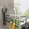 No-Drill 3-Arm Rotatable Suction Cup Towel Rack | Rustproof Aluminum Kitchen Bathroom Towel Holder with Hook