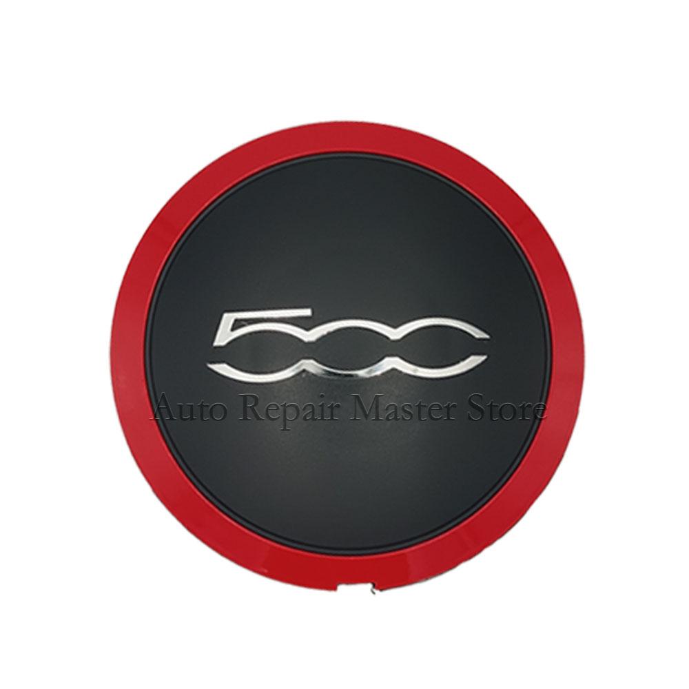 For Fiat 500 133mm Hubcap Wheels Centre Hub Caps 68078421AC 68078419AC 51884863 Silver/Red Dust Cover