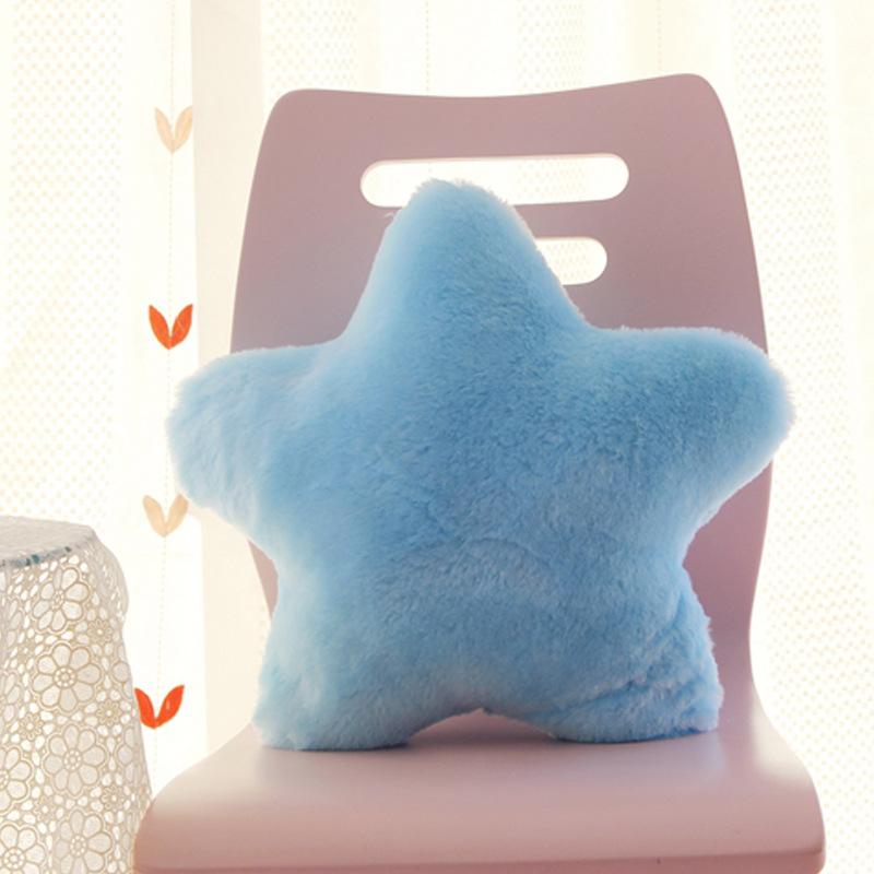Five-pointed Star Pillow Plush Pillow Home Decoration Yellow Pink Red Sofa Ornaments Soft Bedroom Sleeping Pillow Cushion