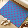 Dot Pattern Floor Mat Soft Flannel Rug Non-Slip Absorbent Mat For Bathroom Bedroom Home Decor