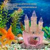 Cartoon Castle Shape Aquarium Decorations Resin Small Fish Tank Decorations Pink Fish Tanks Landscape Decoration