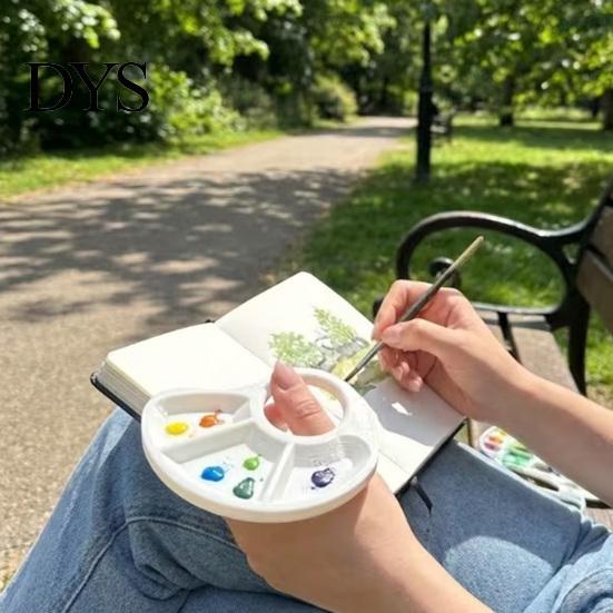 Easy Clean Palette for Oil Painting 3D Printed Thumb Palette, Single Well Paint Plastic Organizer Travel Watercolor Acrylic, Portable Compact