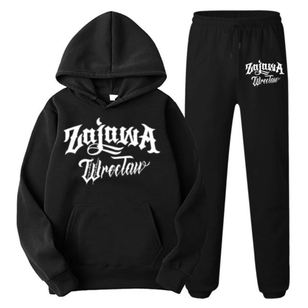 Men's Letter Printed Sportswear Hooded Sweatshirt Set Hooded Sweatshirt+sweatpants Autumn Casual Sportswear Men's Style