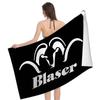 Blaser Logo Microfiber Printed Beach Towel Mountain Climbing Yoga Beach Swimming Running Absorbent Soft Towel