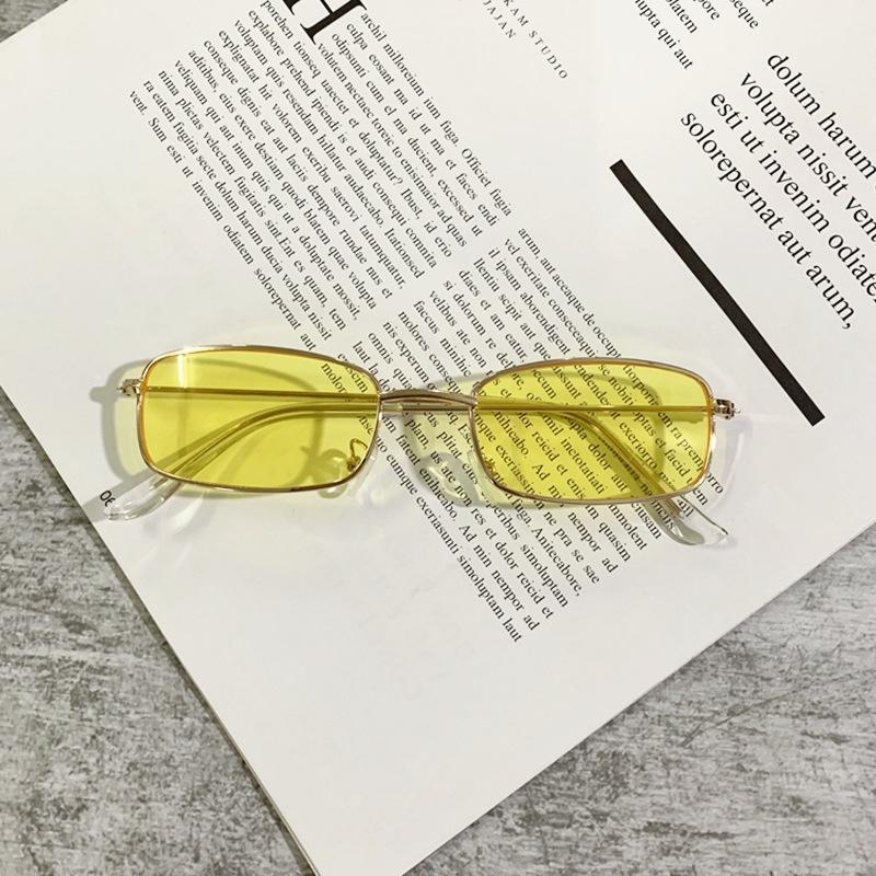 New Classic Vintage Rectangle Sunglasses For Woman Retro Shades Candy Colors Mirror Sun Glasses Female Square Oculos De Sol