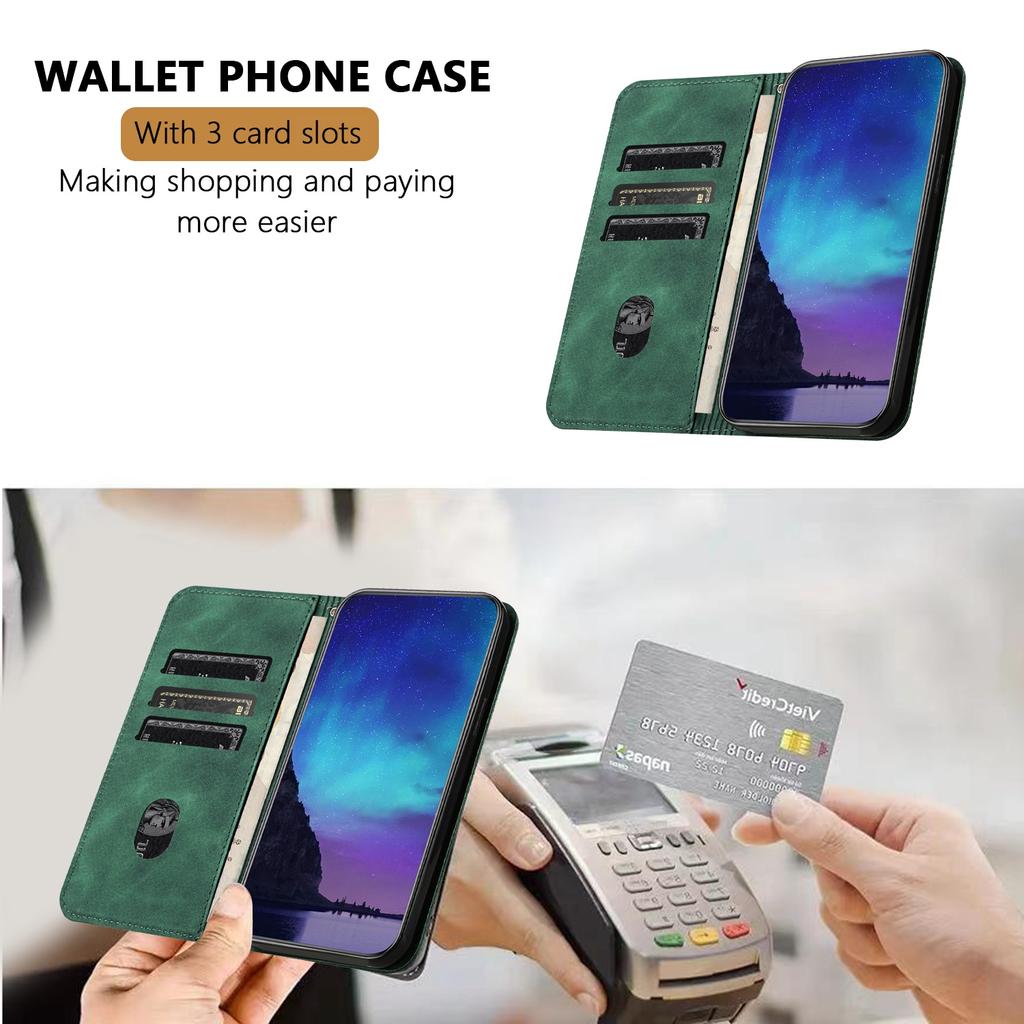 Wallet Case for Edge 70 Fusion+ 5G - Leather/PU, Green