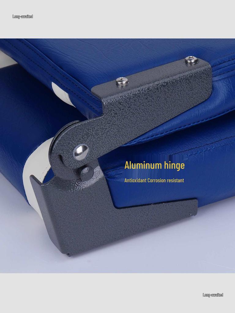 Marine Folding Chair with Sun Protection and Cushioned Seat - Sailor or Captain's Helm Seat