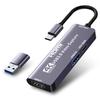 HDMI Capture Card with 4K@60Hz Input, 1080P@60Hz Recording Support, USB 3.0, USB-A/USB-C Connection, 100W PD Charging, Low Latency, Simultaneous Audio