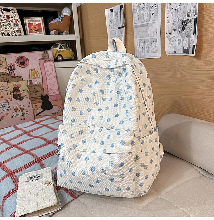 Schultasche weiblich ins Japanisches Mädchen College-Stil kleiner floraler Rucksack Koreanische Version Harajuku bedruckter Mittelschüler-Rucksack weiblich