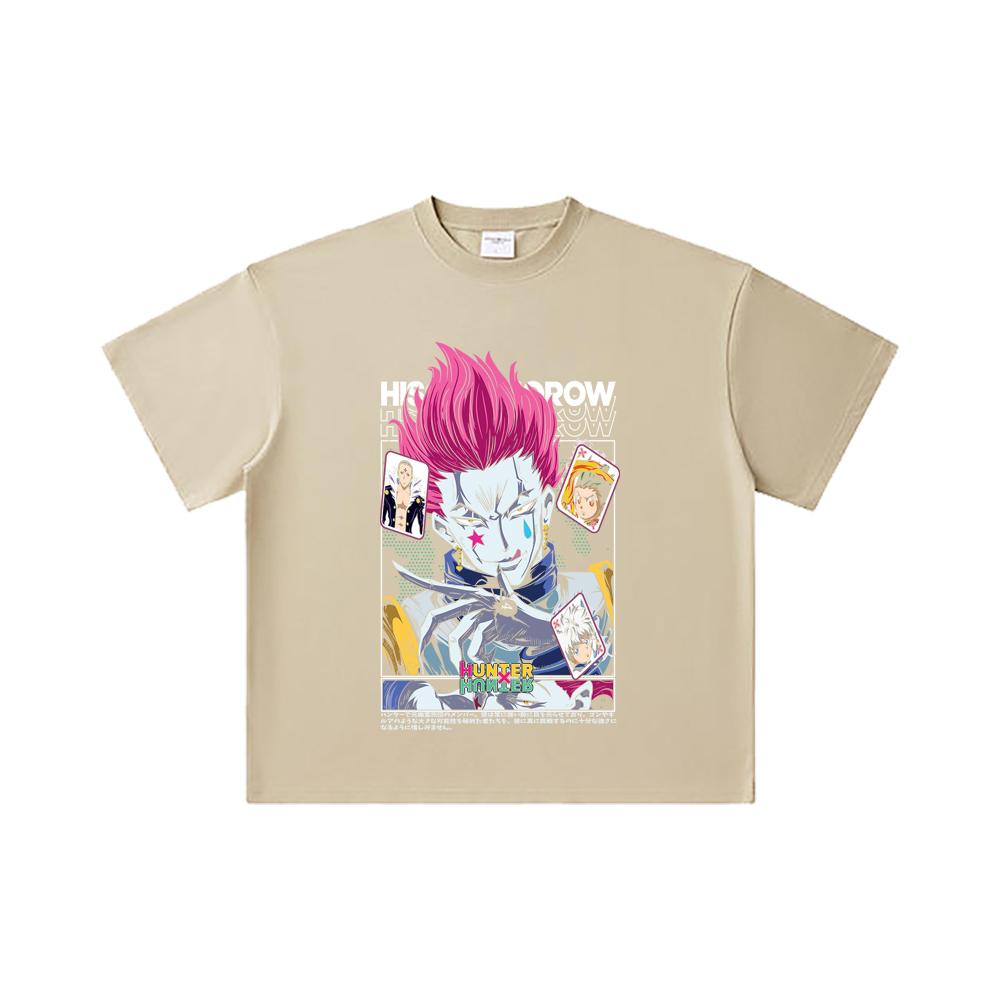 260 GSM Double Yarn 32 Count 100% Cotton HXH V3 Hisoka Print Unisex Heavy Cotton T Shirt