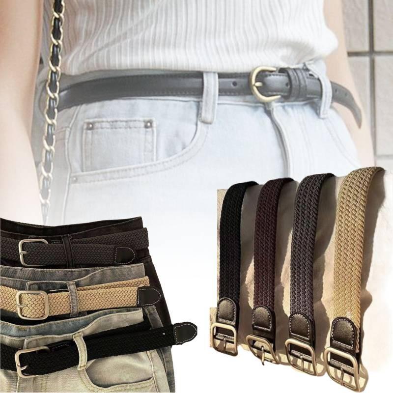 Stylish Canvas Belt For Men And Women Durable No Hole Square Buckle Fashionable Design