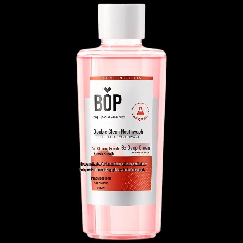Bop Peach Mint Dual Cleanse Mouthwash