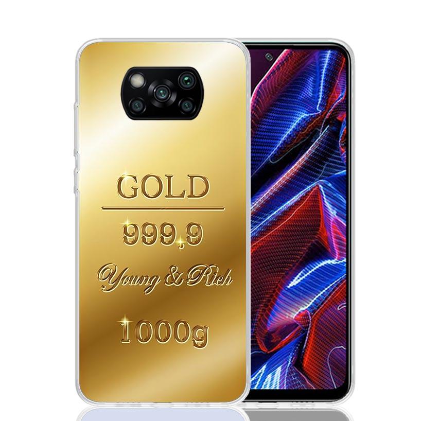 Fine Gold Pattern Printing Phone Case For Xiaomi Poco X7 X6 X5 Pro F7 Ultra Redmi 15C 15 13 13C 12 12C 10 10A 10C 9 9A 9C 9T Cov