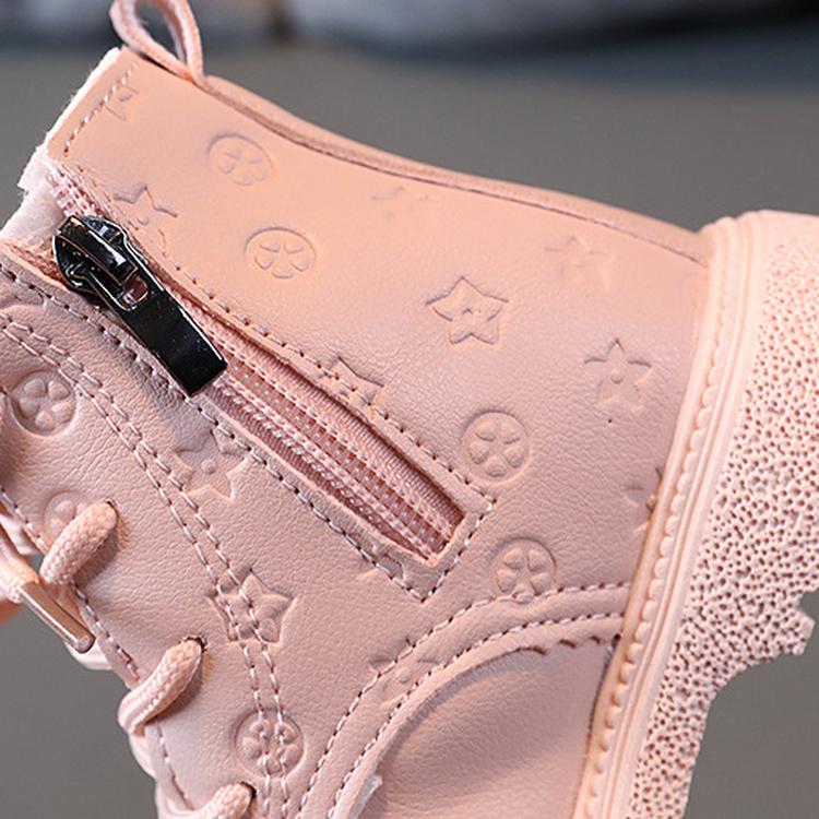 Dívčí boty do sněhu Chlapci Dívčí Podzimní PU kůže Dětské boty na motorku Batole Dětské Teplé Zimní Teplé sněhule