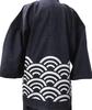Edoten Original Denim Samue (100% Cotton) - Durable yet Soft, Patterned, Year-Round, Men's, Waist Pattern, Navy Blue, Seigaiha Pattern, Size M