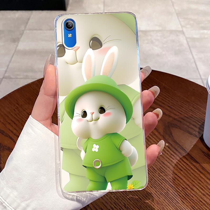 Case For Vivo Y91C / Y1S / Vivo 2015 / 1820 Luxury Cute Love Rabbit Funny Pattern Casing Ultra Thin Slim Clear Soft Phone Case