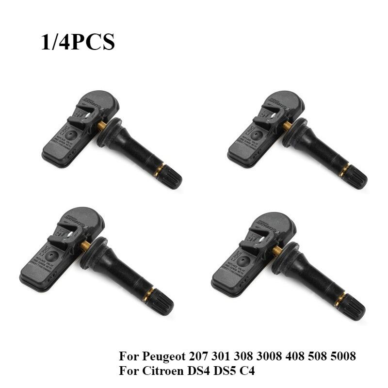 9811536380 1/4PCS Tire Pressure Monitor Sensor For Peugeot 207 301 308 3008 408 508 5008 For Citroen DS4 DS5 C4 C5 9802003680 1PC