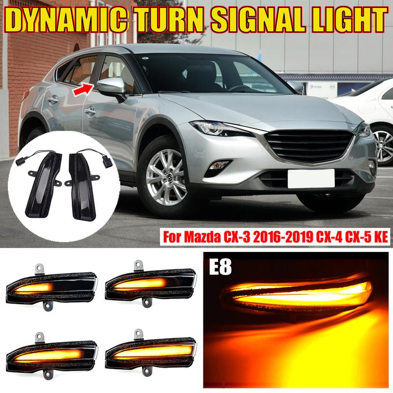 Fit For Mazda CX-3 CX3 2016-2018 CX-4 CX4 CX-5 CX5 KE 2016 LED Dynamic Turn Signal Light Flowing Water Blinker Flashing Light