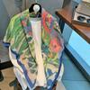 Versatile Summer Scarf Women'S French Vintage Print Sun Protection Large Silk Square Scarf Travel Multi-Wear Versatile Scarf