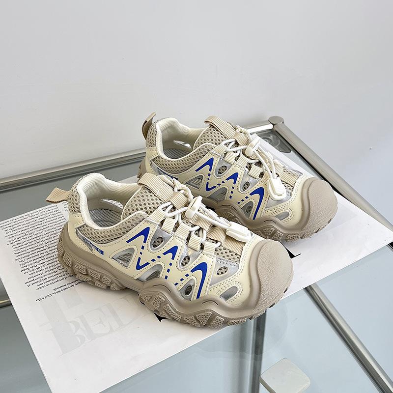 Summer Boys Hollow Sports Shoes Children's Mesh Casual Girls Soft-soled Shoes Dad Shoes Breathable and Comfortable