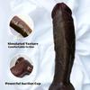 33cm Huge Realistic Silicone Dildo, Flesh & Black Coffee Thick Penis Toy with Strong Suction Cup, Soft Skin Feel G-Spot Stimulator