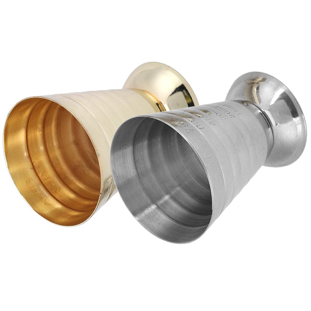 2Pcs Multifunction 304 Stainless Steel Wine Cocktail Jigger Bartender Ounce Cup Bar Supply 75ml