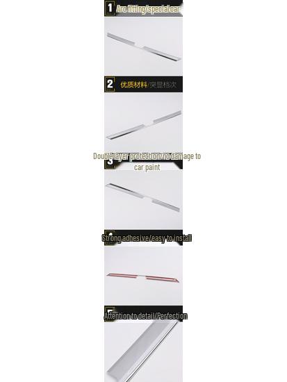 Honda Vezel 15-19 Rear Trim U-Shape Tailgate Bright Strip Anti-Scratch Sticker