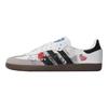 adidas Originals SAMBA OG Heartbeat Lover, Rose Herz Abdeckpolster Niedrig geschnitten Skateboard-Schuhe Unisex Weiß B75806(Team56-)