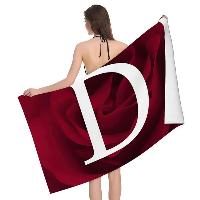 Home bath towels for the body towels bathroom letters and flower quick drying microfiber beach towel man and women large sports