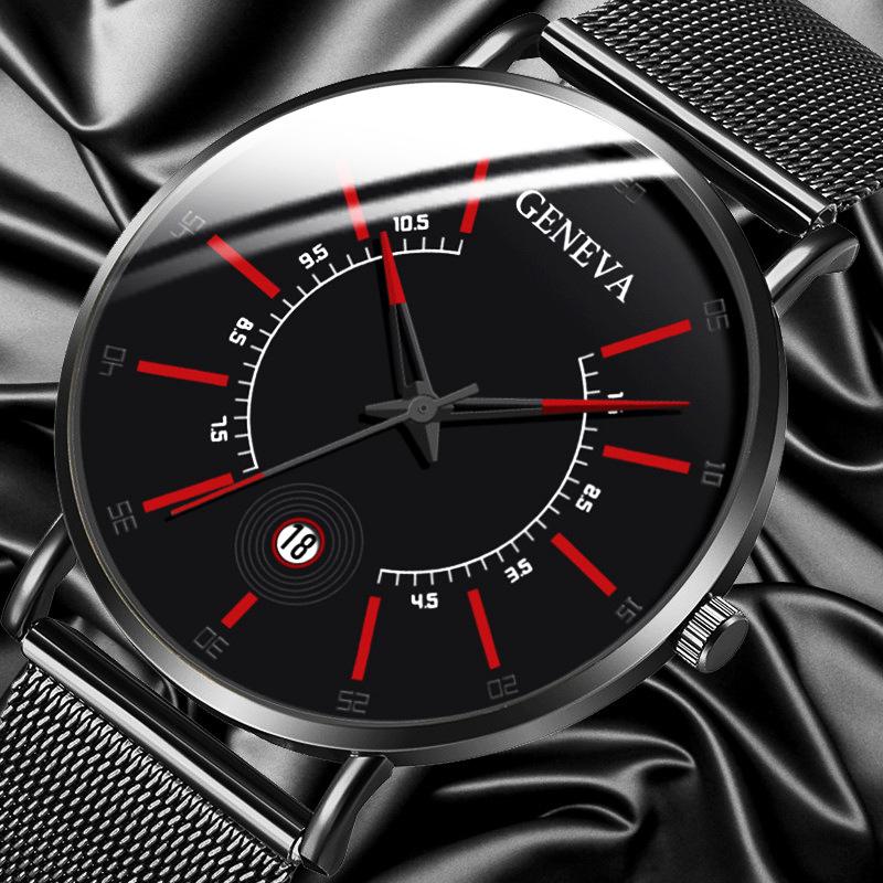 Fashion Business Watch Web Strap Men's Watch Stainless Steel watch Quartz watch New creative calendar watch