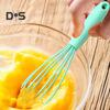 Lightweight Egg Whisk Food Grade Useful Solid Color Egg Mixer