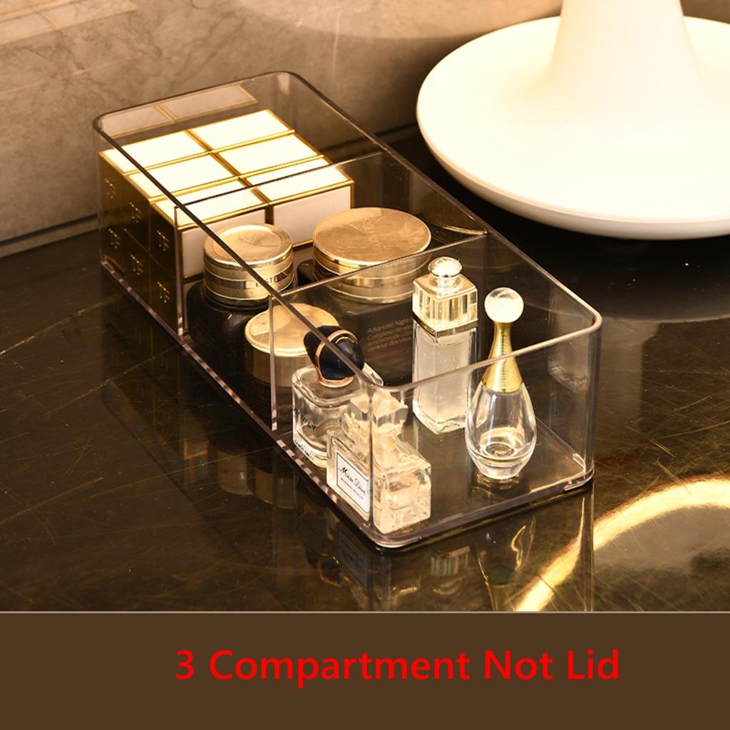 Clear Acrylic Makeup Layered Storage Box Dressing Table Cosmetic Lipstick Organizer Boxes Desktop Drawer Divider Storage