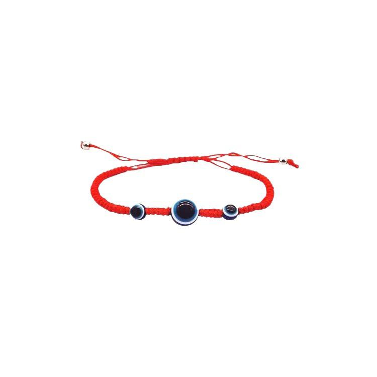 Evil Eye Adjustable Bracelet Set: 12-Piece Woven Rope with 7 Knots