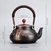 1300ML Red Copper Teapot Uncoated Roasted Black Pure Copper Boiling Water Kettle Retro Style Kung Fu Tea Set
