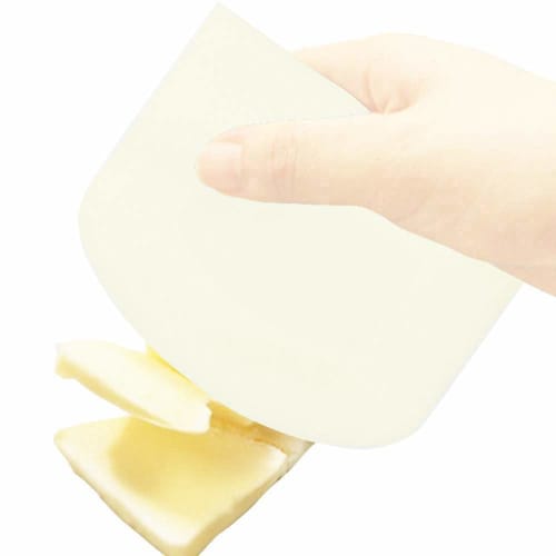 Kai Corporation KAI Scraper, Embossed White, and Rolling Pin Set with Ring, DL6288, Made In Japan, DL6311