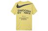 Nike T Shirts Men's Yellow Crew Neck Moderate Straight Fit DZ2882-700