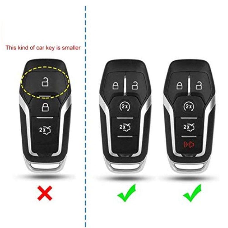 Ford Car Key Case for Mondeo, Focus, Mustang, Explorer, F150, Territory - Carbon Fiber Pattern Shell
