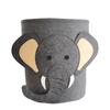 Toy Storage Bucket Animal Decor Cartoon Baby Felt Storage Bucket For Play Room Toy Organizer Washable Dirty Clothes Bucket
