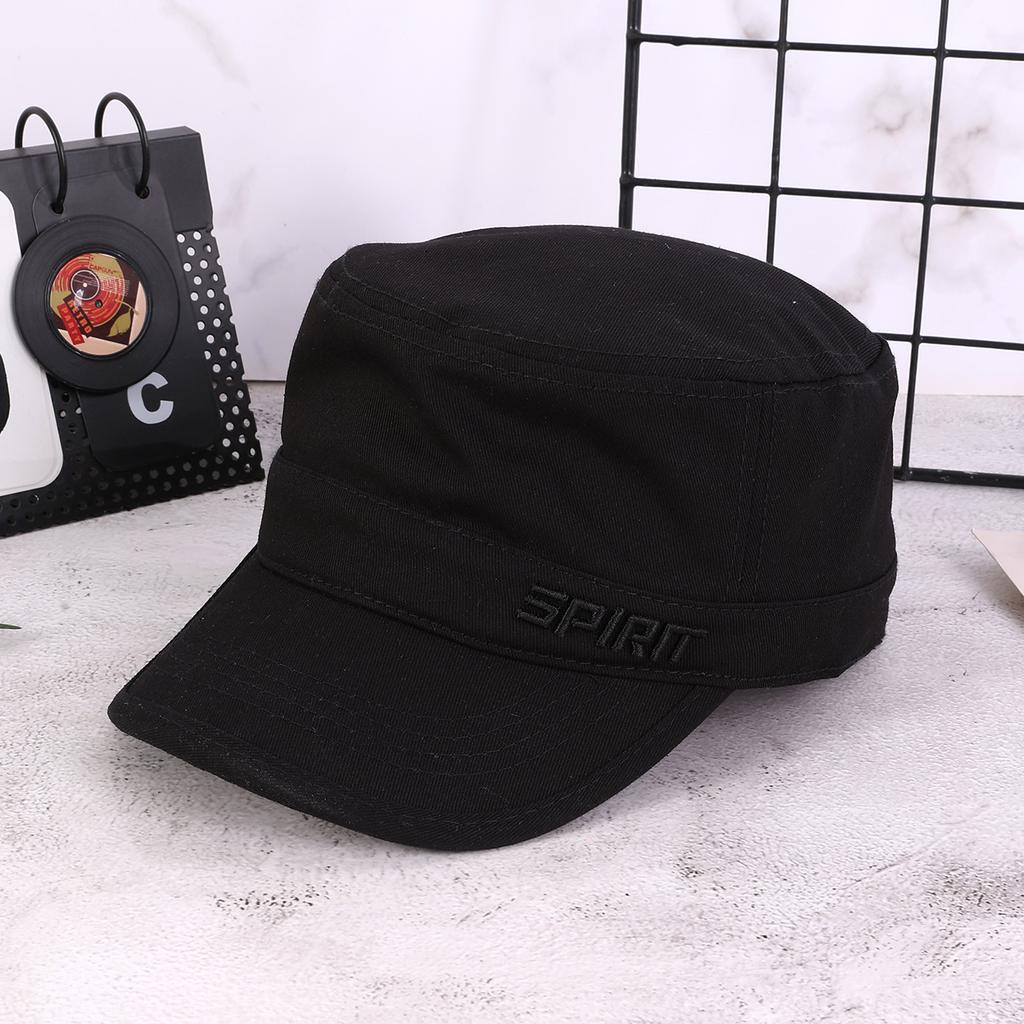 New four-season flat-topped cap with three-dimensional embroidered letters, fully sealed baseball cap, outdoor casual sun hat