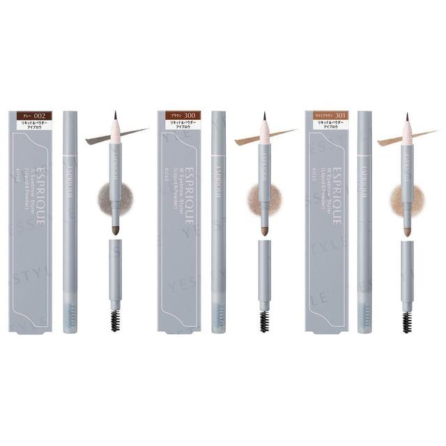 Kose - Esprique W Eyebrow Styler Liquid & Powder GY002 Gray