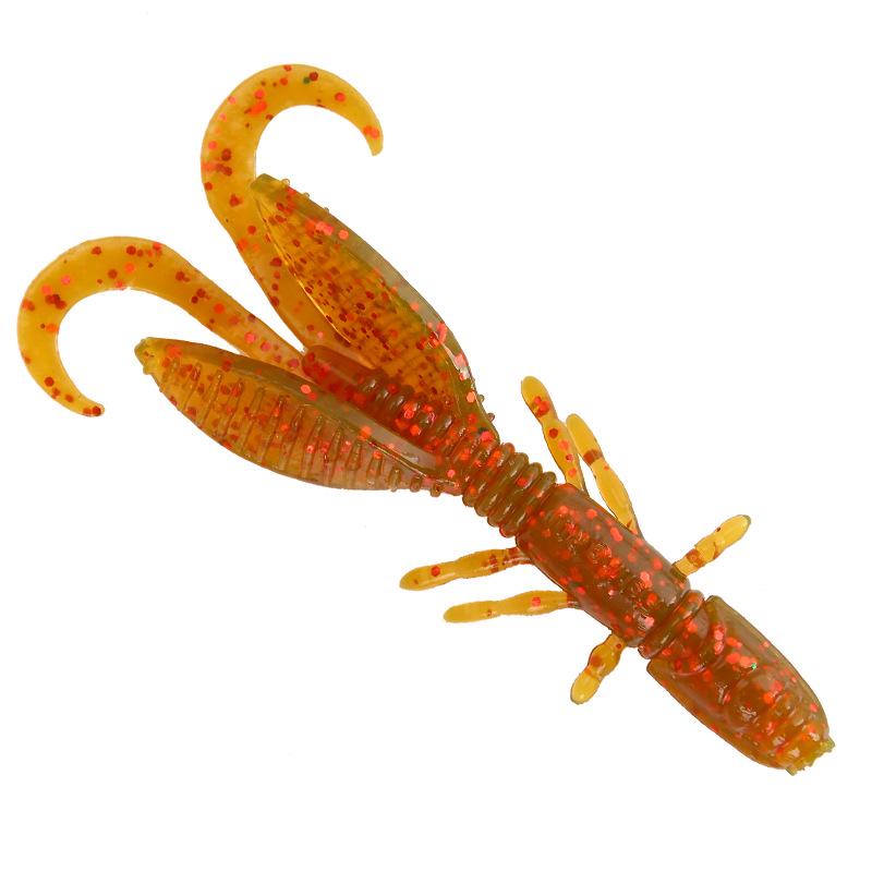 Crystal Silicone Soft Shrimp Lure, 5.5cm, 1.4g, 12pcs Fishing Bait Set