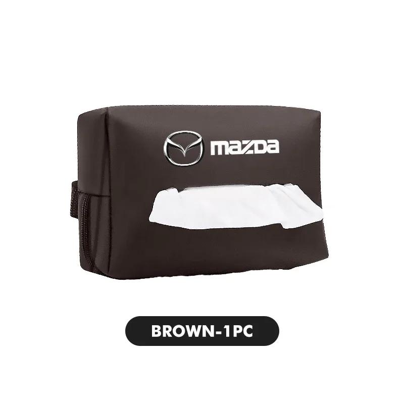 2025 Hot Car Paper Towel Bag Headrest Decor Tissue Seat Back Paper Box For Mazda Axela Atenza CX9 MX3 MX5 RX8 RX7 MX30 CX30